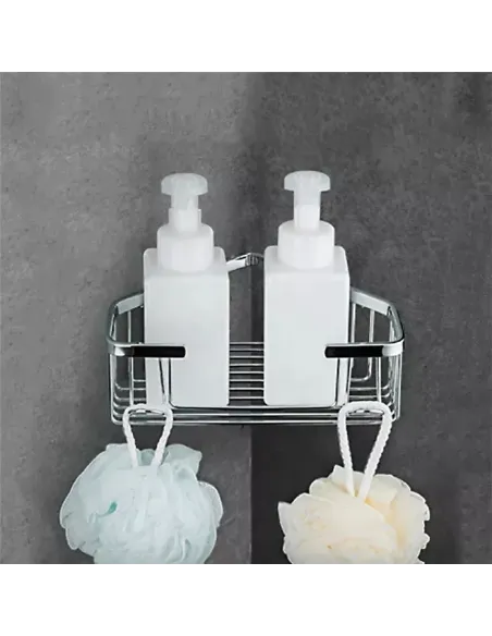 Полиця для ванної Frap F351, кутова, нержавіюча сталь, хром