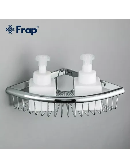 Полиця для ванної Frap F352, кутова, нержавіюча сталь, хром