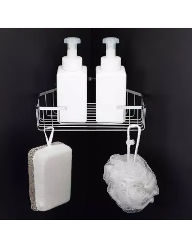 Полка для ванной Frap F335, угловая, хром