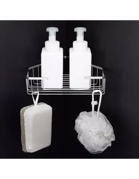 Полка для ванной Frap F335, угловая, хром