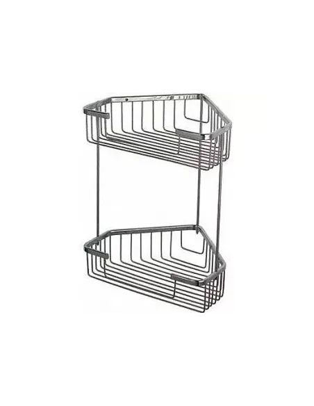 Полиця для ванної Frap F335-1, подвійна, кутова, хром