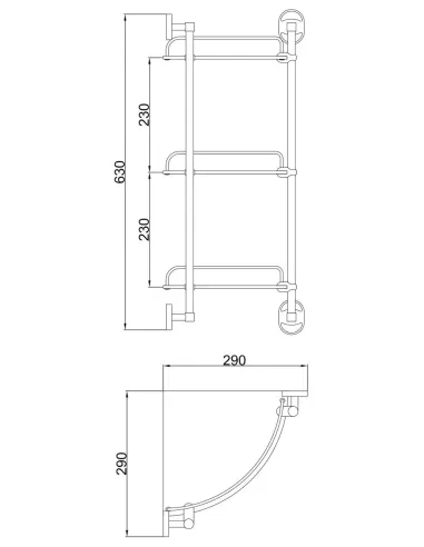 Полка для ванной Frap F1907-3, тройная, угловая, хром