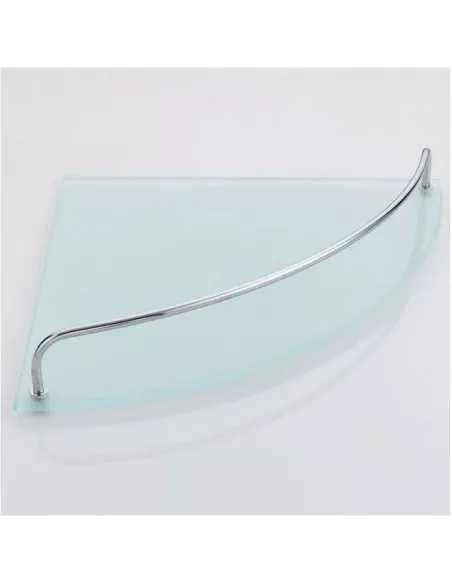 Полиця для ванної Frap F1921-1, кутова, скло, хром
