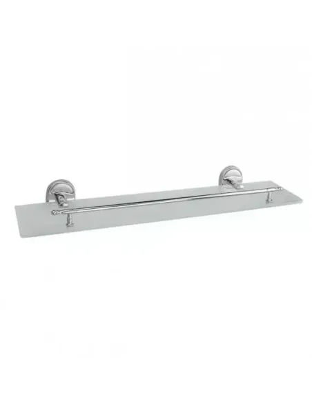 Полиця для ванної Frap F1907, прямокутна, скло, хром