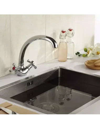 Смеситель для кухни Wezer TLB4-827 двухвентильный