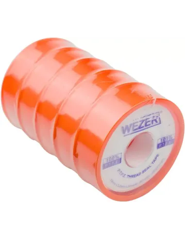 Фум стрічка Wezer PTFE біла, 19x0,2 мм, 20 метрів