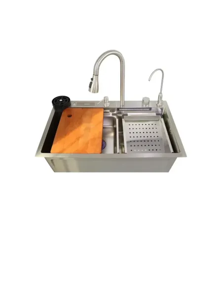 Багатофункціональна кухонна мийка Zerix ZH7546-SET-06.SUS304 DECOR із вбудованим змішувачем Багатофункціональна кухонна мийка Zerix ZH7546-SET-06.SUS304 DECOR із вбудованим змішувачем