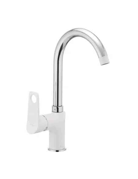 Смеситель для кухни Mixxus Dallas 014 Nut White однорычажный, белый