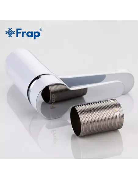 Змішувач для умивальника Frap F1041, білий, хром, одноважільний
