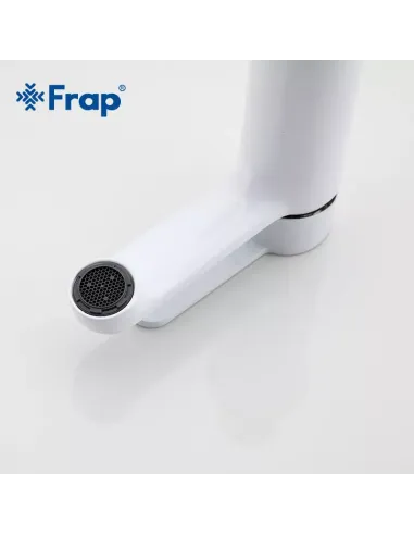 Змішувач для умивальника Frap F1041, білий, хром, одноважільний