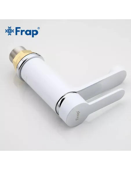 Змішувач для умивальника Frap F1041, білий, хром, одноважільний