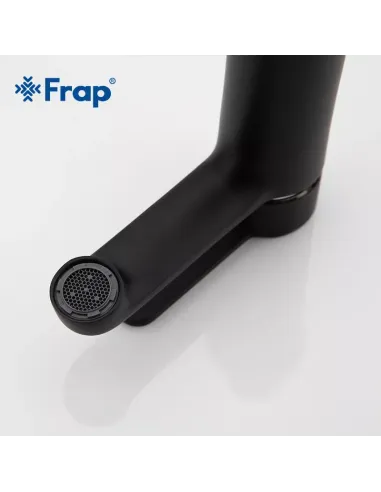 Смеситель для умывальника Frap F1042, черный, хром, однорычажный