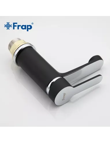 Смеситель для умывальника Frap F1042, черный, хром, однорычажный