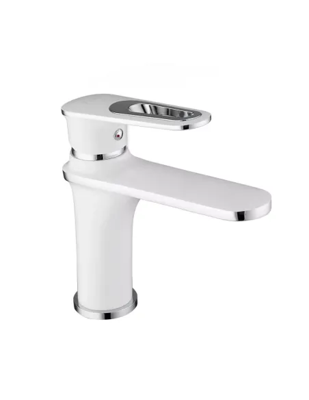 Змішувач для умивальника Frap F1049, білий, хром, одноважільний