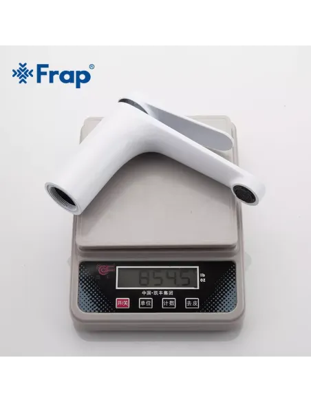 Змішувач для умивальника Frap F1045, білий, хром, одноважільний