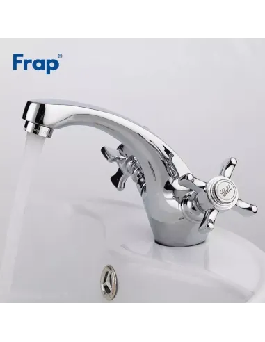 Смеситель для раковины Frap F1024 двухвентильный, хром