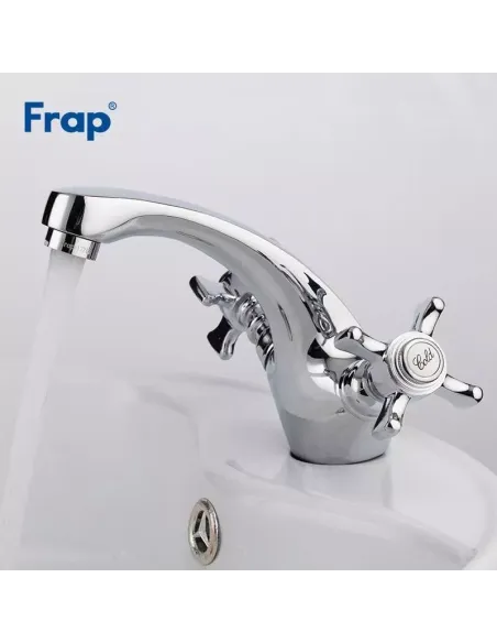Смеситель для раковины Frap F1024 двухвентильный, хром