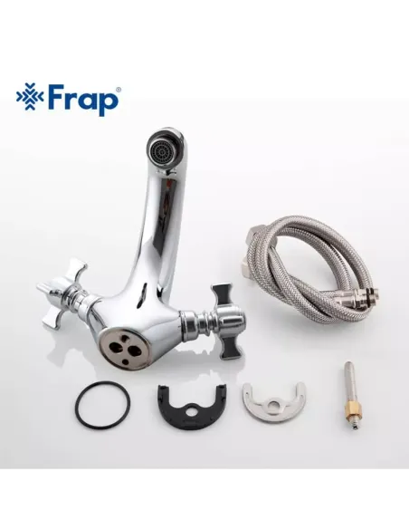 Смеситель для раковины Frap F1024 двухвентильный, хром