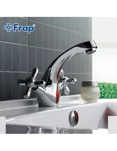 Смеситель для умывальника Frap F1025 двухвентильный, хром
