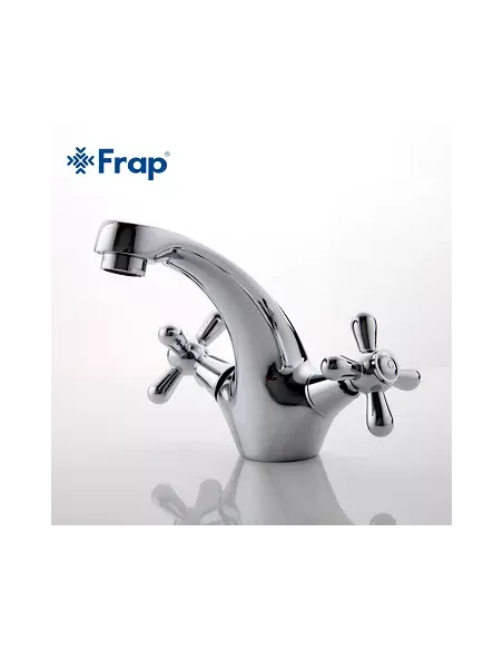 Змішувач для умивальника Frap F1025 двовентильний, хром