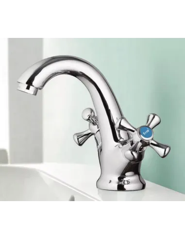 Змішувач для умивальника Frap F10732-B двовентильний, хром