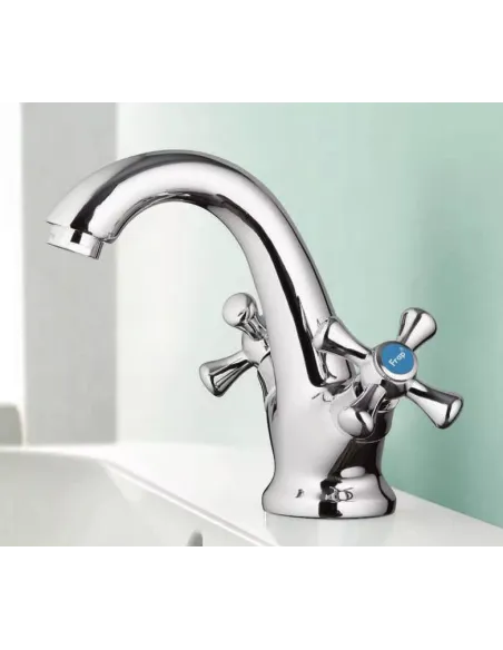 Змішувач для умивальника Frap F10732-B двовентильний, хром