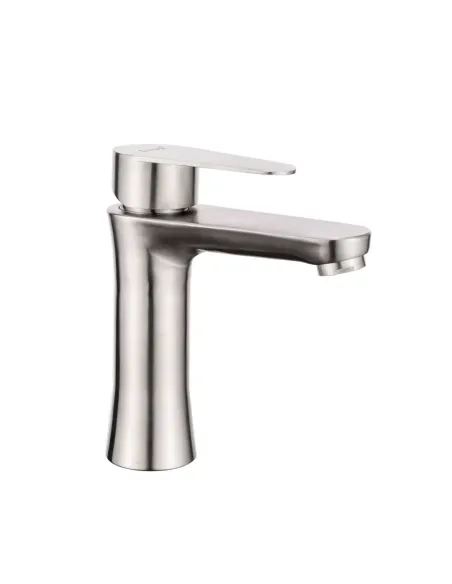 Смеситель для умывальника Frap F1048 однорычажный, нержавеющая сталь, сатин