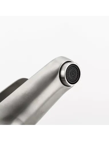 Смеситель для умывальника Frap F1048 однорычажный, нержавеющая сталь, сатин