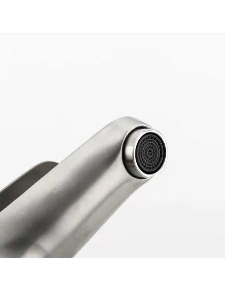 Смеситель для умывальника Frap F1048 однорычажный, нержавеющая сталь, сатин