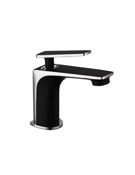 Смеситель для умывальника Frap F1057, черный, хром, однорычажный