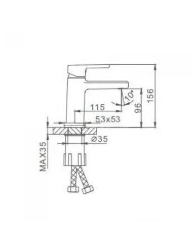 Змішувач для умивальника Frap F1060, хром, одноважільний