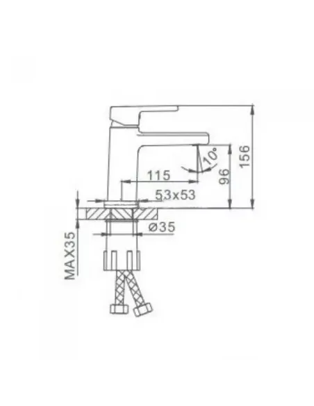 Змішувач для умивальника Frap F1060, хром, одноважільний