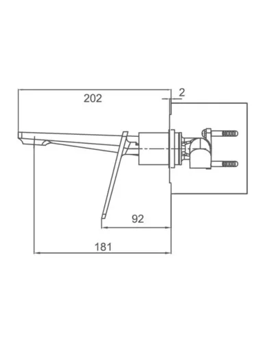 Змішувач для умивальника Frap F1057-22, чорний, хром, прихованого монтажу