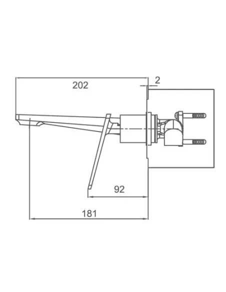 Змішувач для умивальника Frap F1057-22, чорний, хром, прихованого монтажу