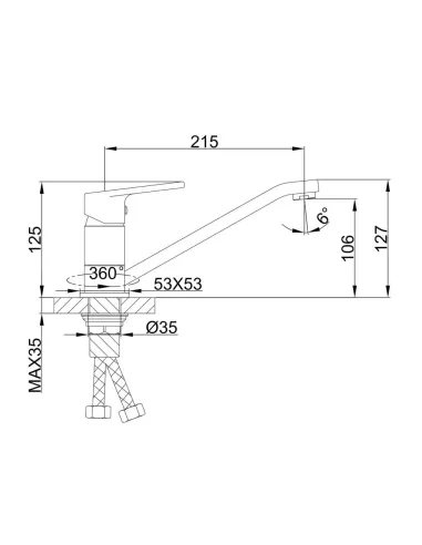 Смеситель для кухни Frap F4946, хром