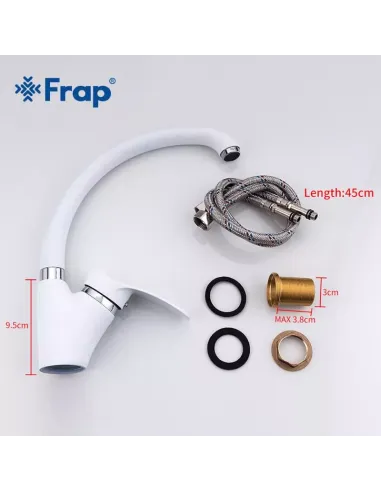 Змішувач для кухні Frap F4101-12, білий