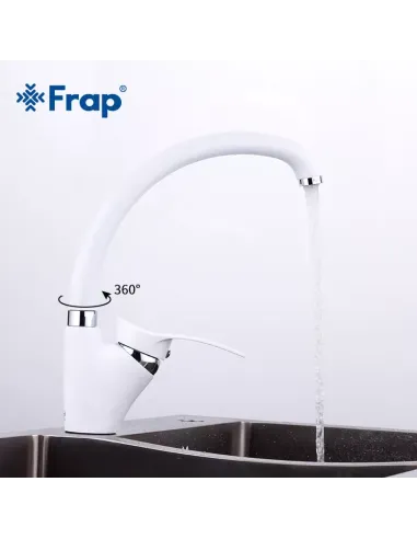 Змішувач для кухні Frap F4101-12, білий