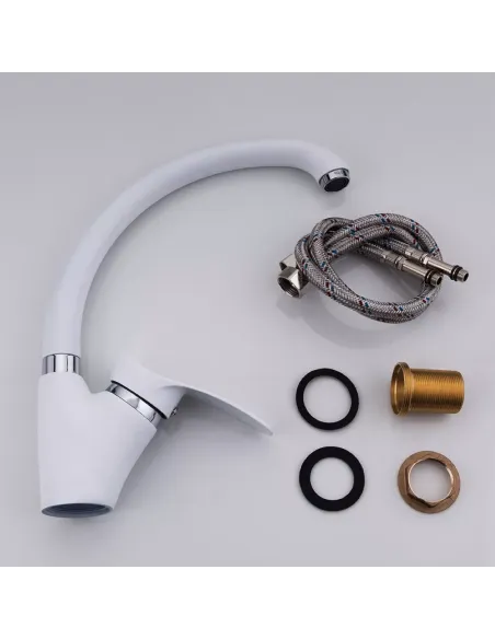 Смеситель для кухни Frap F4101-12, белый