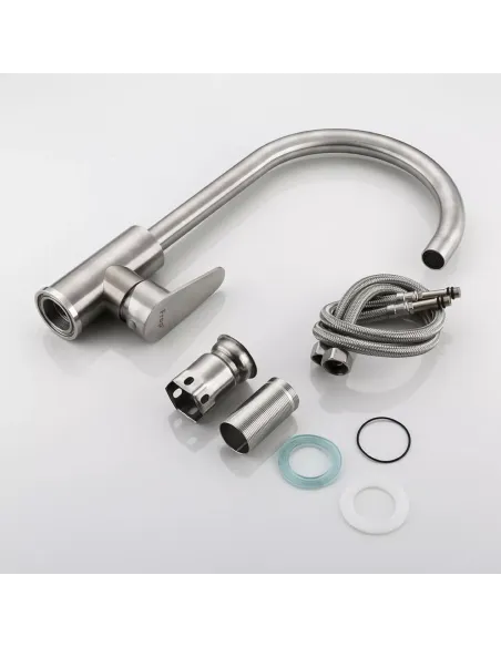 Смеситель для кухни Frap F4048, сатин