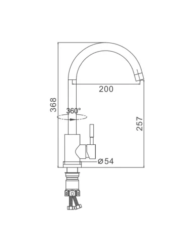 Змішувач для кухні Frap F40899, сатин