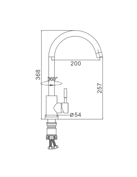 Смеситель для кухни Frap F40899, сатин