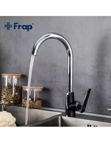 Змішувач для кухні Frap F4057, чорний