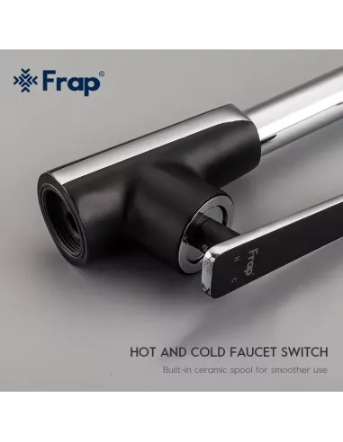 Смеситель для кухни Frap F4057, черный