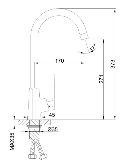 Смеситель для кухни Frap F4058, белый хром
