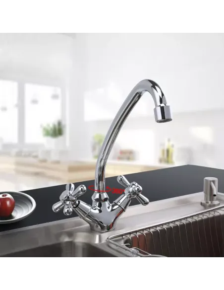 Смеситель для кухни Frap F4125 двухвентильный, хром Смеситель для кухни Frap F4125 двухвентильный, хром