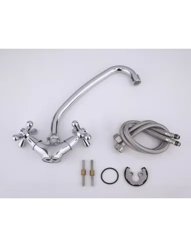 Смеситель для кухни Frap F4125 двухвентильный, хром