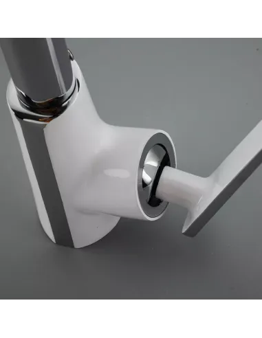 Смеситель для кухни Frap F4458 с гибким изливом, белый хром