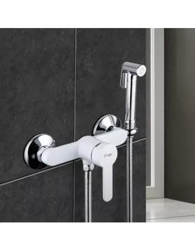 Набір для гігієнічного душу із змішувачем Frap F2041-8, білий