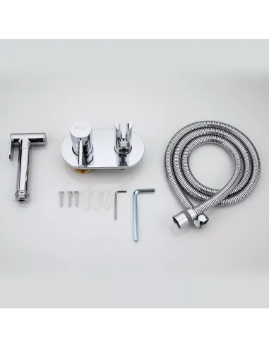 Набор для гигиенического душа со смесителем скрытого монтажа Frap F7505, хром