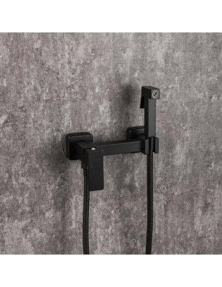 Набір для гігієнічного душу із змішувачем Frap F7504-6, чорний